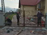 Wyrób kuty: Kute Przęsło Ogrodzeniowe ze Zwojami i Liśćmi