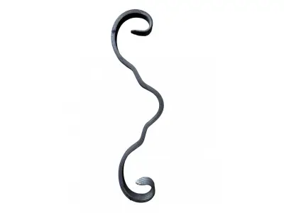 Wyrób kuty: Kuty element ozdobny hiszpan do bram i ogrodzeń 300x80 mm 20x6 mm