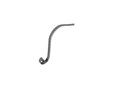 Wyrób kuty: Kuty pochwyt poręczowy ozdobny do balustrad 40x8 mm 600 mm