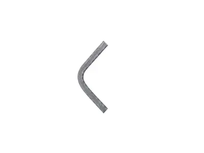 Wyrób kuty: Kuty pochwyt poręczowy stalowy ozdobny 40x8 mm 300x300 mm