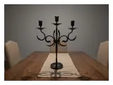 Wyrób kuty: Kuty Świecznik Trójramienny Ornamentalny