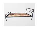 Wyrób kuty: Łóżko metalowe kute 160x200 cm, design minimalistyczny, profilowane wezgłowie