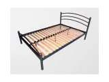 Wyrób kuty: Łóżko metalowe kute 160x200 cm, design minimalistyczny, profilowane wezgłowie