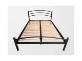 Wyrób kuty: Łóżko metalowe kute 160x200 cm, design minimalistyczny, profilowane wezgłowie