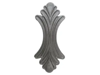 Wyrób kuty: Maskownica metalowa kuta ozdobna do balustrad 148x60 mm