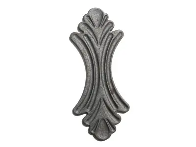 Wyrób kuty: Maskownica metalowa kuta ozdobna do balustrad i ogrodzeń 120x50 mm