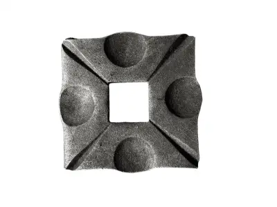 Wyrób kuty: Maskownica stalowa kwadratowa do balustrad i ogrodzeń 70x70 mm otwór 21x21 mm