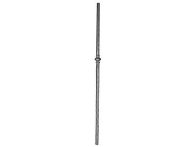 Wyrób kuty: Masywny słup balustradowy stalowy do ogrodzeń i poręczy 25x25 mm 1200 mm