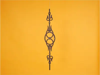 Wyrób kuty: Metalowa sztacheta ozdobna do balustrady schodów i balkonów 21 cm 950 mm