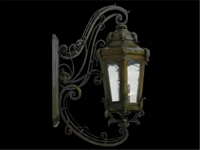Wyrób kuty: Ręcznie Kuta Lampa Ścienna w Stylu Secesyjnym