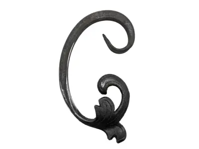 Wyrób kuty: Rozeta kuta ozdobna do ogrodzeń i balustrad 170x120 mm