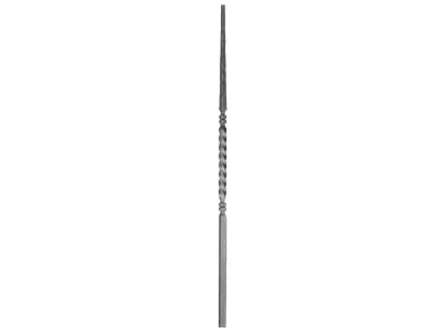 Wyrób kuty: Słup balustradowy stalowy ozdobny 25x25 mm 1200 mm