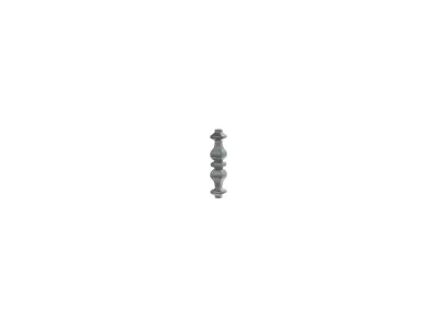 Wyrób kuty: Stalowa przekówka ozdobna do ogrodzeń i balustrad 140x26 mm kwadrat 12 mm