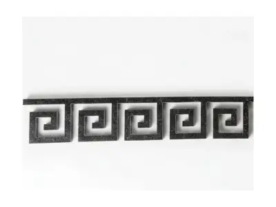 Wyrób kuty: Stalowa rozeta ozdobna taśma z motywem greckim do balustrad 1200x105 mm