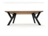 Wyrób kuty: Stalowe Podstawy Stołowe o Geometrii X, Profil 80x40mm