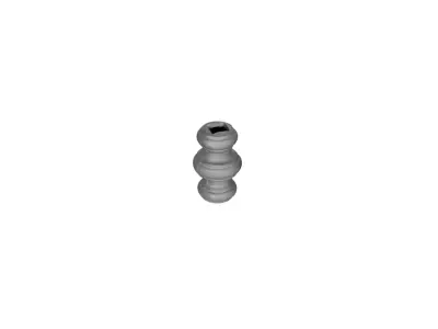 Wyrób kuty: Stalowy grot kuty ozdobny szpic zakończeniowy 67x45 mm otwór 14,5 mm