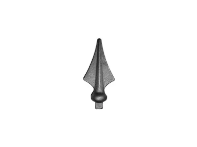 Wyrób kuty: Stalowy grot kuty szpic do ogrodzeń i balustrad 130 mm 15x15 mm