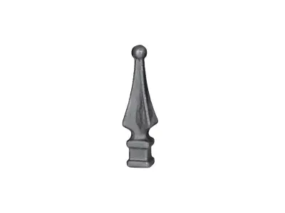 Wyrób kuty: Stalowy grot kuty szpic do ogrodzeń i balustrad 160 mm 32x32 mm