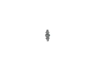 Wyrób kuty: Stalowy grot kuty szpic ozdobny do ogrodzeń i balustrad 70x30 mm fi 12-14 mm