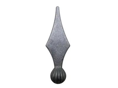 Wyrób kuty: Stalowy grot kuty szpic ozdobny do ogrodzeń i bram 125x40 mm fi 25 mm