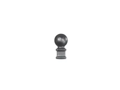 Wyrób kuty: Stalowy grot kuty szpic z kulką do ogrodzeń i balustrad 60 mm 24x24 mm