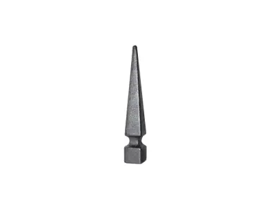 Wyrób kuty: Stalowy grot kuty szpic zakończeniowy 160 mm 25x25 mm