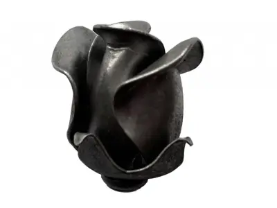 Wyrób kuty: Stalowy kuty kwiat róża mała 45x35 mm