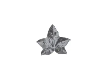 Wyrób kuty: Stalowy kuty liść bluszczu ozdobny duży 145x125 mm