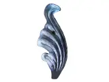 Wyrób kuty: Stalowy kuty liść ozdobny prawy 110x40 mm