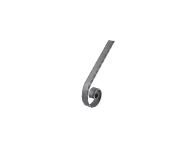 Wyrób kuty: Stalowy kuty pochwyt poręczowy ozdobny 40x8 mm 300x180 mm