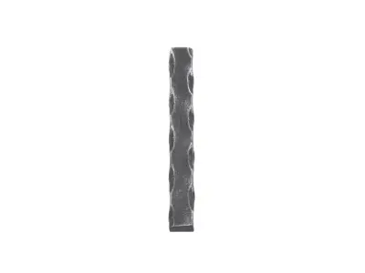 Wyrób kuty: Stalowy płaskownik kuty ozdobny grawerowany 12x6 mm