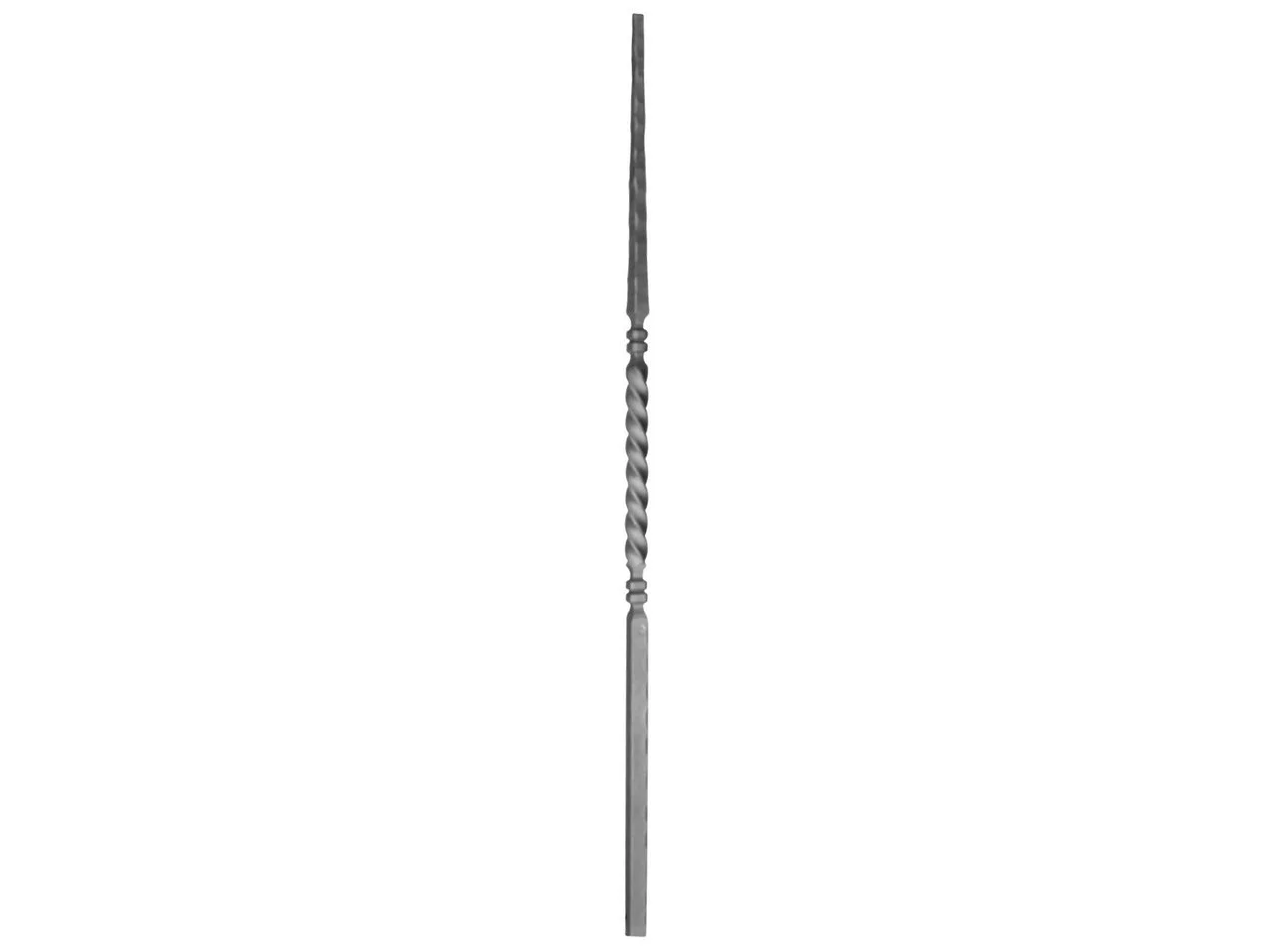 Wyrób kuty: Słup balustradowy stalowy ozdobny 25x25 mm 1200 mm