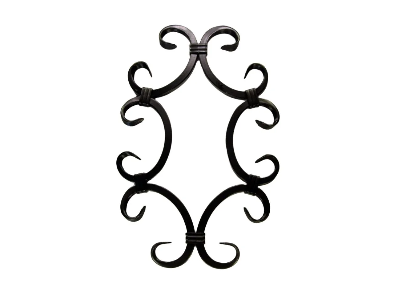 Wyrób kuty: Stalowa rozeta kuta ornament ozdobny 250x410 mm