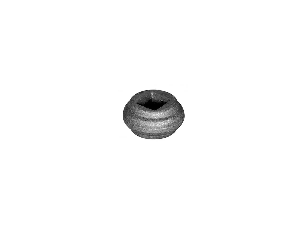 Wyrób kuty: Stalowy grot nasadka ozdobna do balustrad i ogrodzeń 22x40 mm otwór 14.5x14.5 mm