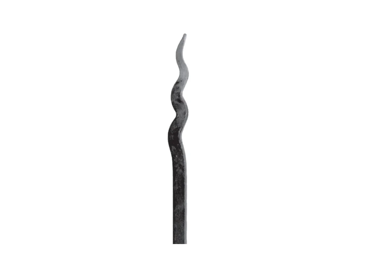 Wyrób kuty: Stalowy kuty grot szpic do ogrodzeń i balustrad 250 mm 14x14 mm