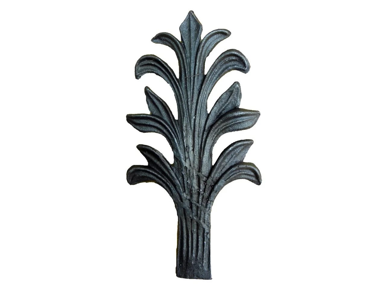 Wyrób kuty: Stalowy kuty liść ozdobny do ogrodzeń i balustrad 234x104 mm