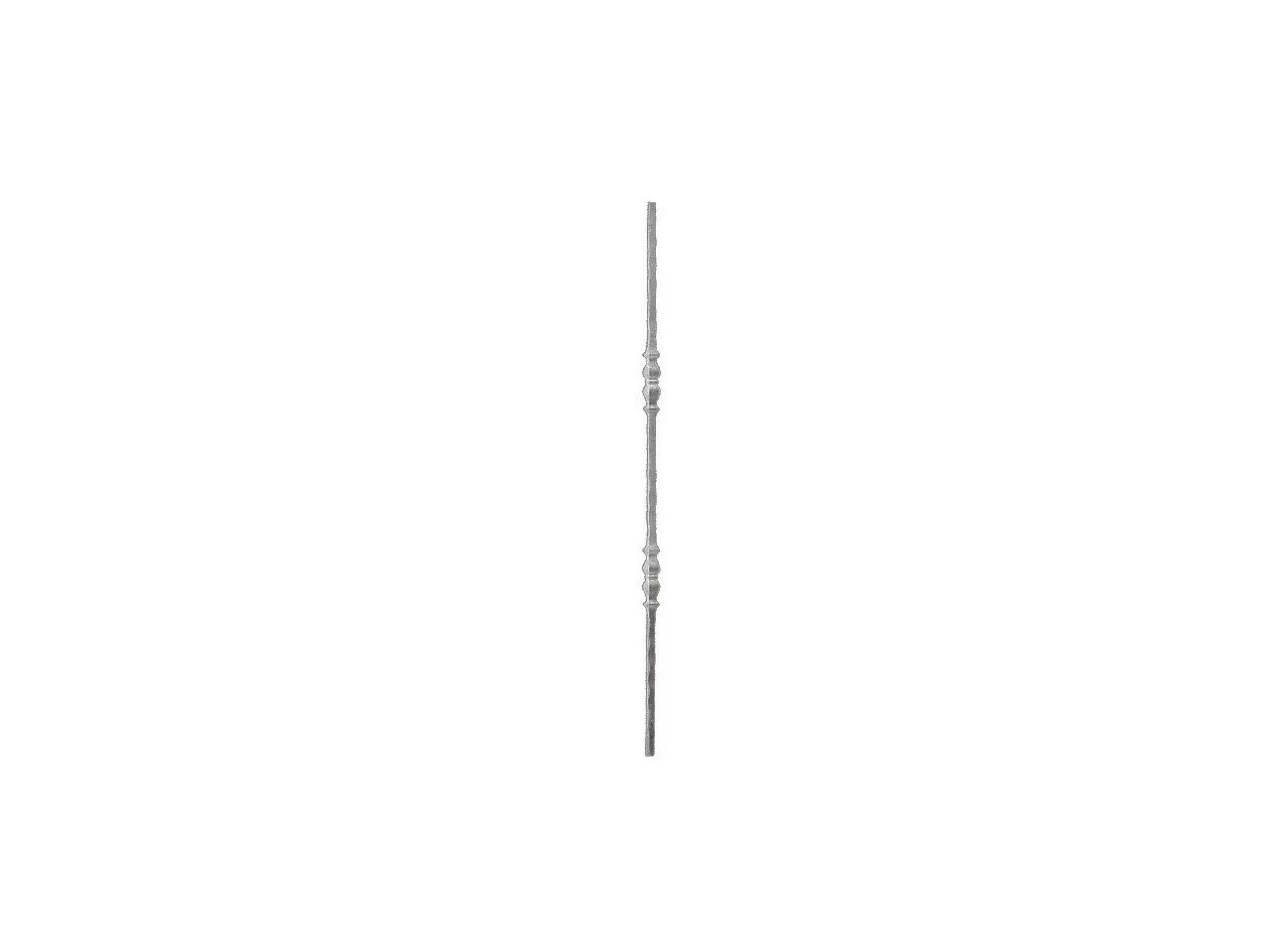 Wyrób kuty: Tralka kuta ozdobna młotkowana 14x14 mm 1000 mm